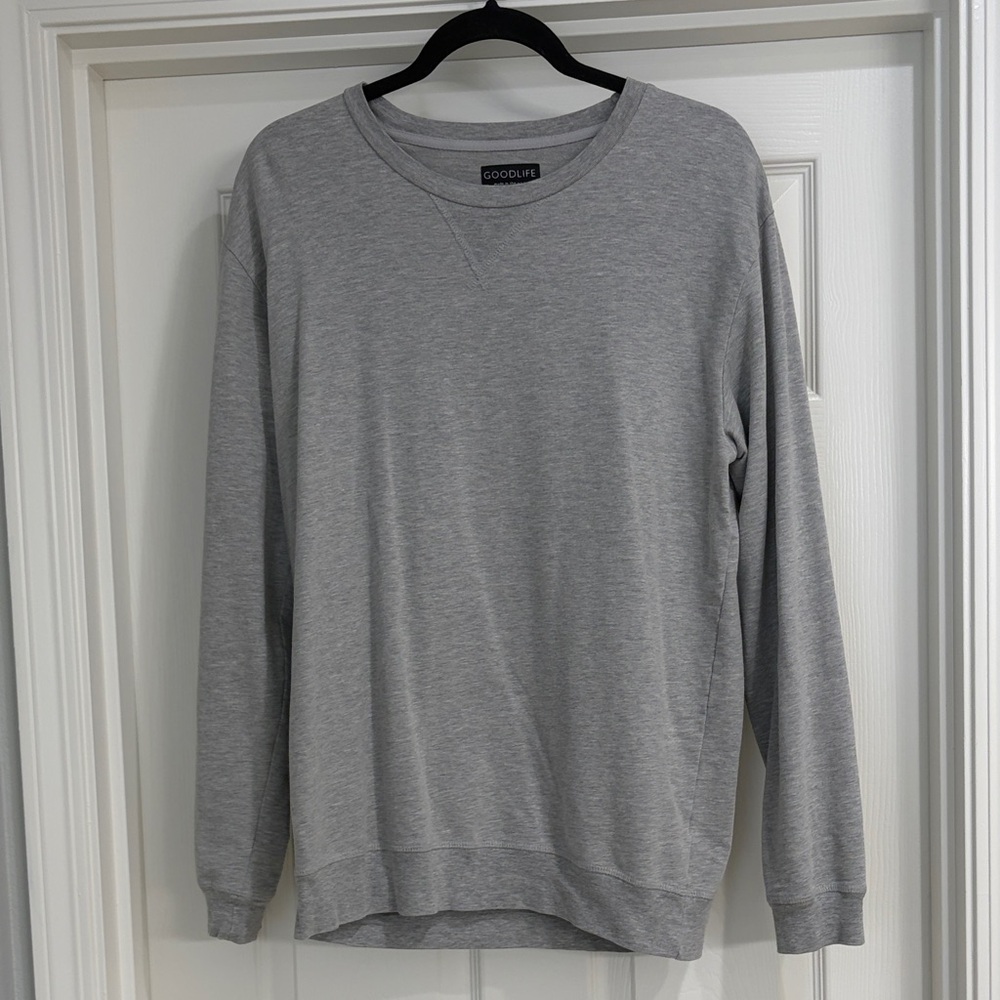 Goodlife Men's Classic Gray Crewneck Sweater